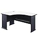 Bush Business Furniture Series A Collection 60W x 44D Left Hand L-Bow Desk in Slate and White Spectrum