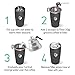 Coffee Gator Coffee Travel Mug - 20 OZ Stainless-Steel, Vacuum Insulated Tea and Coffee Tumbler for Women and Men with Leakproof Lid & Paperless Dripper, Silver