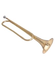 Musical Instruments: Hunulu B Flat Tone Cavalry Trumpet Bugle Gold Lacquer Finish for Orchestra School Band