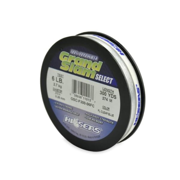 Hi-Seas-Grand-Slam-Select-300-Yard-100-Percent-Copolymer-Line-Fluorescent-Clear-Blue Hi-Seas-Grand-Slam-Select-300-Yard-100-Percent-Copolymer-Line-Fluorescent-Clear-Blue