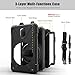 MoKo Case Fit Samsung Galaxy Tab Active 2 8.0, Heavy Duty Shockproof Full-Body Rugged 360 Degree Rotating with Shoulder Strap Stand Cover for Galaxy Tab Active 2 8