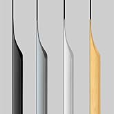 Shozafia 5 Pack Finger Pulls for Cabinets, Streamlined Long Concealed Handle for Home Kitchen Door Drawer Cabinet, Mount Finger Edge Tab Pull Aluminum (Black,200mm/7.87" Overall Length)