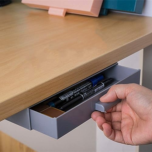 NILEWEI 2 Pack Under Desk Drawer, Under Desk Storage Organizers, Small Under Table Organization