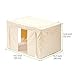 EZOWare 2 Pack Storage Bins Boxes Foldable Container Organizer Basket - Extra Large/Beige For Under bed Storage, Closet,Linens, Bedding Blanket, Sheets Pillows, Quilt