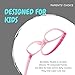 Mind Bridge Kids Blue Light Blocking Computer Video Gaming Glasses - Anti Eyestrain | Durable Cute Protection Eyewear for Children Boys & Girls Digital Screen Time & Technology Use | 558 Pink