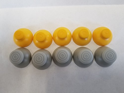 image for Games&Tech 10 Joystick Analog Stick Caps Covers 5 Left (Grey) and 5 Ri