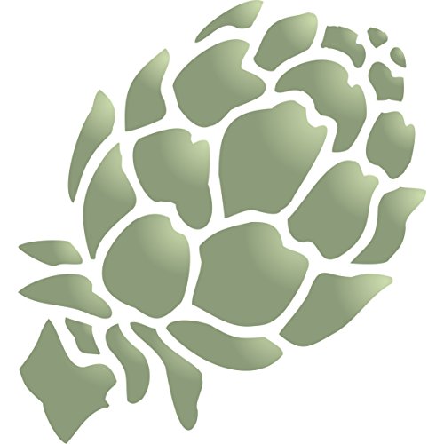 Artichoke Stencil - (size 4.5â€w x 5â€h) Reusable Wall Stencils for Painting - Best Quality Vegetable Kitchen Stencil Ideas - Use on Walls, Floors, Fabrics, Glass, Wood, Terracotta, and Moreâ€¦