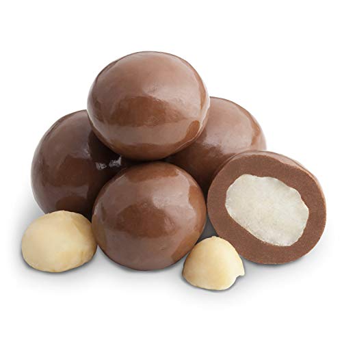 Milk Chocolate Covered Macadamia Nuts - 1.25 Lb (20 Oz) Tub