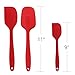3-Piece Rubber Spatula Set with comfortable wide handle,Silicone Head is Heat Safe & Gentile on Nonstick Surfaces,For Baking or sauteing