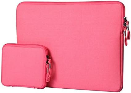 Onteck Laptop Sleeve,Waterproof Canvas Fabric Case Bag for 11.6 Inch Acer Chromebook 11, C720, C720P, C740/HP Stream 11/Samsung Chromebook 2/ MacBook Air 11 with Small MacBook Charger Case,Red