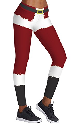 DawnRaid Women's Graphic Printed Leggings - Stretchy Funky Pattern Tights, Ankle Length, Holiday & Casual Wear