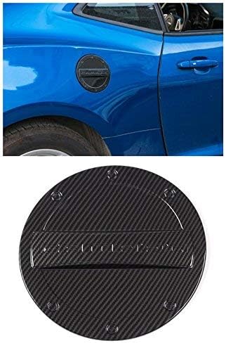 Highitem Carbon Fiber Grain Newest Exterior Fuel Tank Cover Gas Lid Cap Accessories ABS For Chevrolet Camaro 2016 Up (Carbon Fiber Grain)