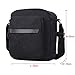 Eshow Men's Small Canvas Shoulder Bag Cross body Everyday Messenger Bag Travel School Work Black
