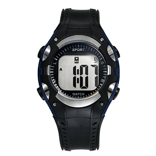 Kid Watch Children's Day Gift Alarms Date Sports Back Light Time Teacher Multi Function Digital Wristwatch for Boys and Girls (Blue)