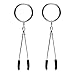 (5Pcs/Set) Tweezer Nipple Clamps with Bells Metal Chain Adjustable Breast Labia Clips Clit Clamp
