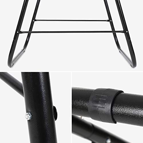 Sekey Hängesessel mit Gestell, Hängesesselgestell Hängestuhlgestell mit Hängestuhl 2 Kissen, 115x115x170 cm für den… – Bild 6