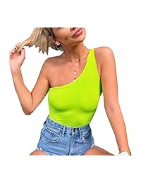 Body de dama sexy con un hombro sin mangas