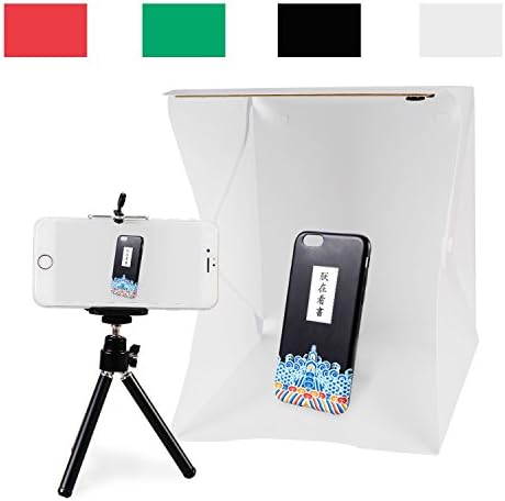 Studio light box photography Anyprize mini folding portable photo studio, 4 color background cloth shooting tent kit