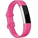 Maledan Replacement Bands Compatible for Fitbit Alta, Alta HR and Fitbit Ace, Newest Accessories Wristbands Sport Strap with Secure Metal Buckle for Fitbit Alta HR/Alta/Ace, Small, Rose Pink