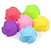 LKE 24pcs/set Nonstick Cupcake Molds, Reusable and Heat Resisant Baking Cups, Kid's Party Baking Supplies Round / Heart / Rose / Star Shape Silicone Cake Muffin Liners