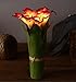 Homeseasons LED Lighted Artificial Flower Arrangement-Battery Operated 7 Heads Calla Lily Light with Green Leaves