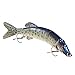 Lixada Fishing Lure,8-12inch Lifelike Multi-jointed 8/13-segement Pike Muskie Swimbait Crankbait Hard Bait Fish Treble Hook Tackle