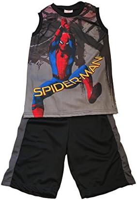 Marvel Kids Spiderman Boys Tank Top and Shorts Active Summer Set (7-8)