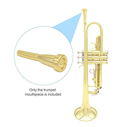 ACCOCO 3C/5C/7C Trumpet Mouthpiece, Copper Material Trumpet Accessories Parts(3 Pack) - Thumbnail 3