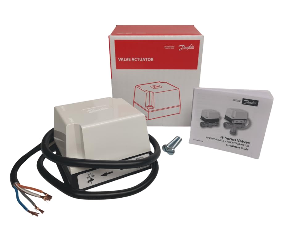 Danfoss HSA3 3 Port Diverter Valve Actuator Motor 087N658700 White, Genuine 4-Wire Replacement, Replaces Landis & Gyr SK3, Sunvic SD1701, SD2701 & Potterton PMV3 - Hanicks