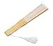 meifan Womens Multi Color Handmade Cotton Lace Folding Hand Fan (White)
