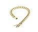 Mens 14k Gold Plated Heavy 4mm Thick Cut 9