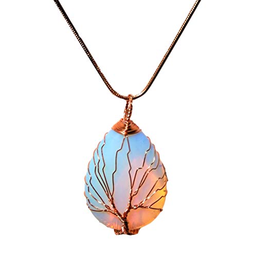 image for Worldly Finds Sage Smudge Sticks Smudging Kit Opal Necklace Set, Wire 