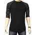 Men's Plain Athletic 3/4 Sleeve Baseball Sports T-Shirt Raglan Shirt S-XL Team Jersey Black Charcoal M