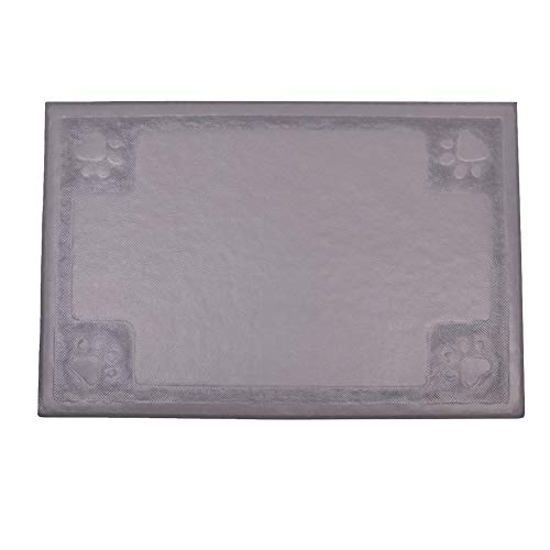 Darkyazi Pet Feeding Mat Large for Dogs and Cats,24"×16" Flexible and Easy to Clean Feeding Mat,Best for Non Slip Waterproof Feeding Mat. (Grey)