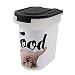 Paw Prints 15 Pound Pet Airtight Food Storage Container, Carlos the Bulldog Design, Includes Snap-In 1 Cup Measured Scoop, 13.25 x 12.5 x 10.1 inches, 37716 primary