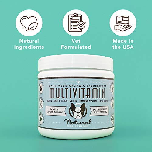 Natural-Dog-Company-Multivitamin-Supplement-with-Turmeric-and-Fish-Oil-35-Essential-Vitamins-Nutrients-Immune-System-Skin-Coat-and-Hip-Joint-Support-Duck-Sweet-Potato-Flavor-90-Chews