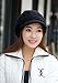 HINDAWI Winter Hats for Women Girls Warm Wool Knit Snow Ski Skull Cap with Visor,Black