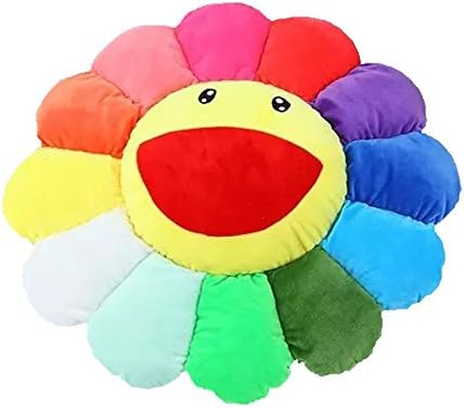 JIAJIA Sunflower Soft Short Plush Seat Chair Cushion Floor Rug Pillows Open Eyes 55cm