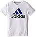 adidas Big Boys' Logo Short-Sleeve T-Shirt, White/Collegiate Royal, Large/14-16