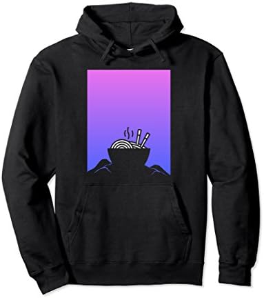 Unisex Anime Ramen - 90s Aesthetic Vaporwave Hoodies XL: Black