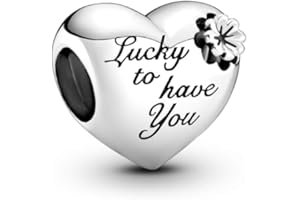 PANDORA Lucky to have You, Mom Charm - Compatible Moments Bracelets - Jewelry for Women - Gift for Women - Made with Sterling Silver