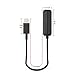 Trianium Headphone Adapter 8-pins to 3.5mm Audio Jack with Music Controller Compatible with iPhone 12 11 XS XR X 8 7 6 6s Plus, iPhone SE 5 5S, iPad Mini Air Pro (Black)