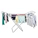 mDesign Expandable Drying Rack with Bars - Collapsible Clothes Drying Rack - Accordion Drying Rack - Up to 68.3