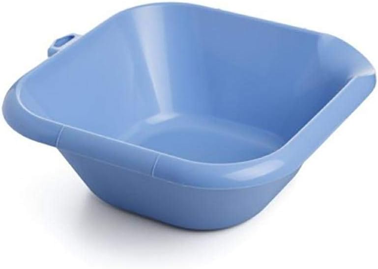 Tatay Barreño de plástico Cuadrado con vertedor, 6 litros de Capacidad, PP Libre de BpA, Azul