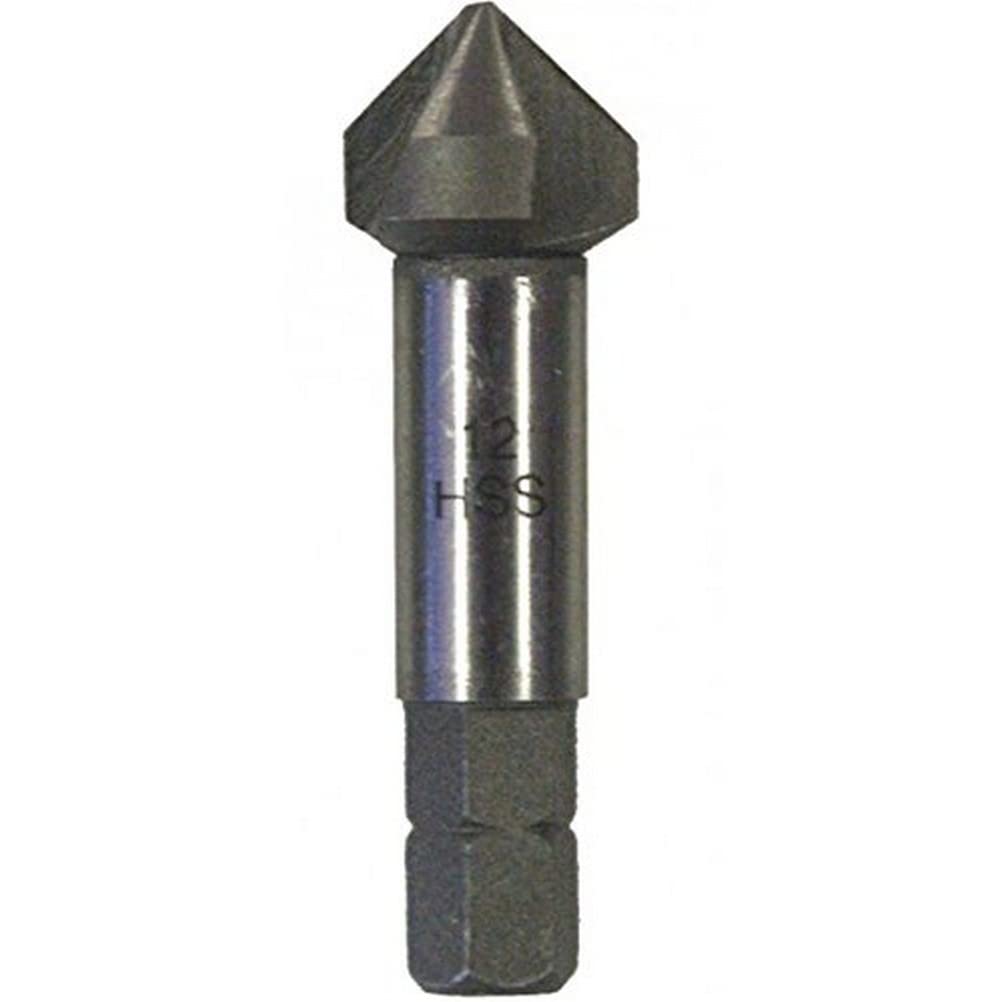 Connex COX969312 Countersink with Hexagon Shaft/3 Cutting Edges of HSS, Silver, 1/4-Inch 12 mm