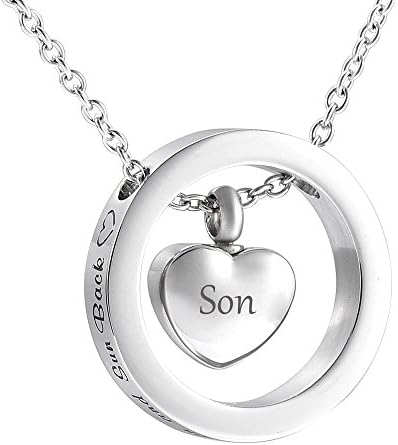 Foreverlove Mom Always in My Heart Memorial Urn Necklace Keepsake Cremation Pendant Jewelry