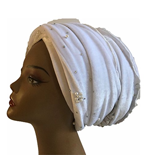 Embroidery beaded stoned turban