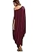 Verdusa Women's One Off Shoulder Caftan Sleeve Harem Maxi Dress Burgundy L