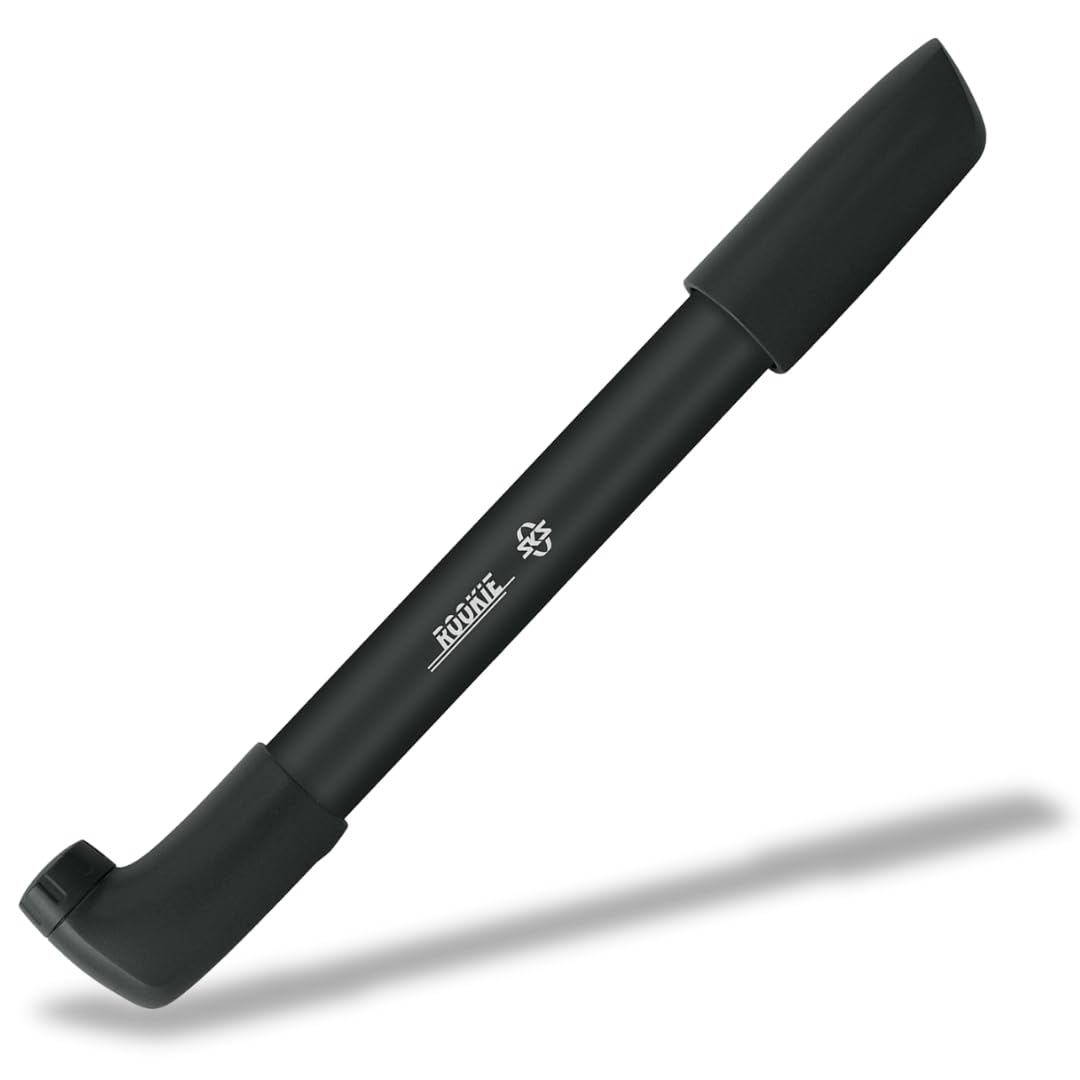 SKS GERMANY ROOKIE 5 (305-320 mm) air pump, bicycle pump (suitable for all valve types, O-ring technology for immediate pressure build-up, can be mounted on the luggage rack), Black