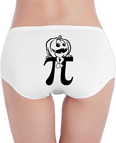 Women's Pumpkin PI Low-Rise Cotton Bikini Brief Seamless Panties Underwear M White